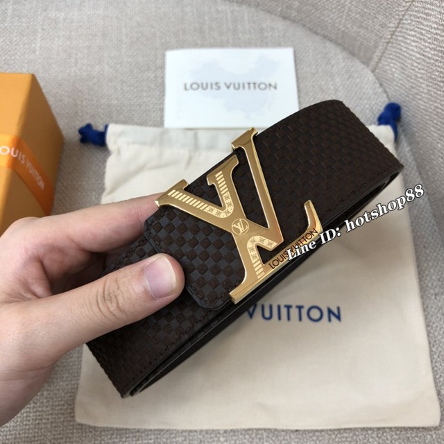 LV代工廠新款男士皮帶 路易威登經典小牛皮腰帶  jjp2784